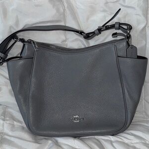 Coach Rori Shoulder Bag in pebble gray leather. Like New Condition